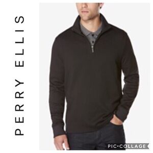 Perry Ellis Charcoal Heather Sweater NWT Small Men’s Gray